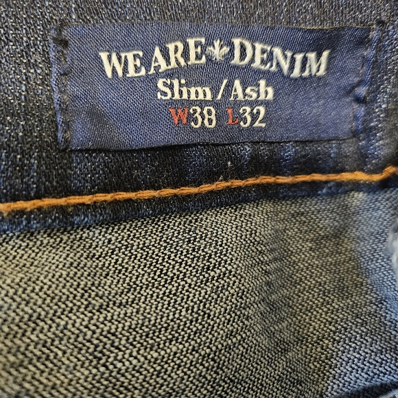 Men's Buffalo David Bitton Ash blue Denim Slim Jeans - Picture 7 of 9